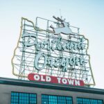 Iconic Portland Oregon Old Town sign for Meeting the Team Behind Medium by Sue Evergreen.